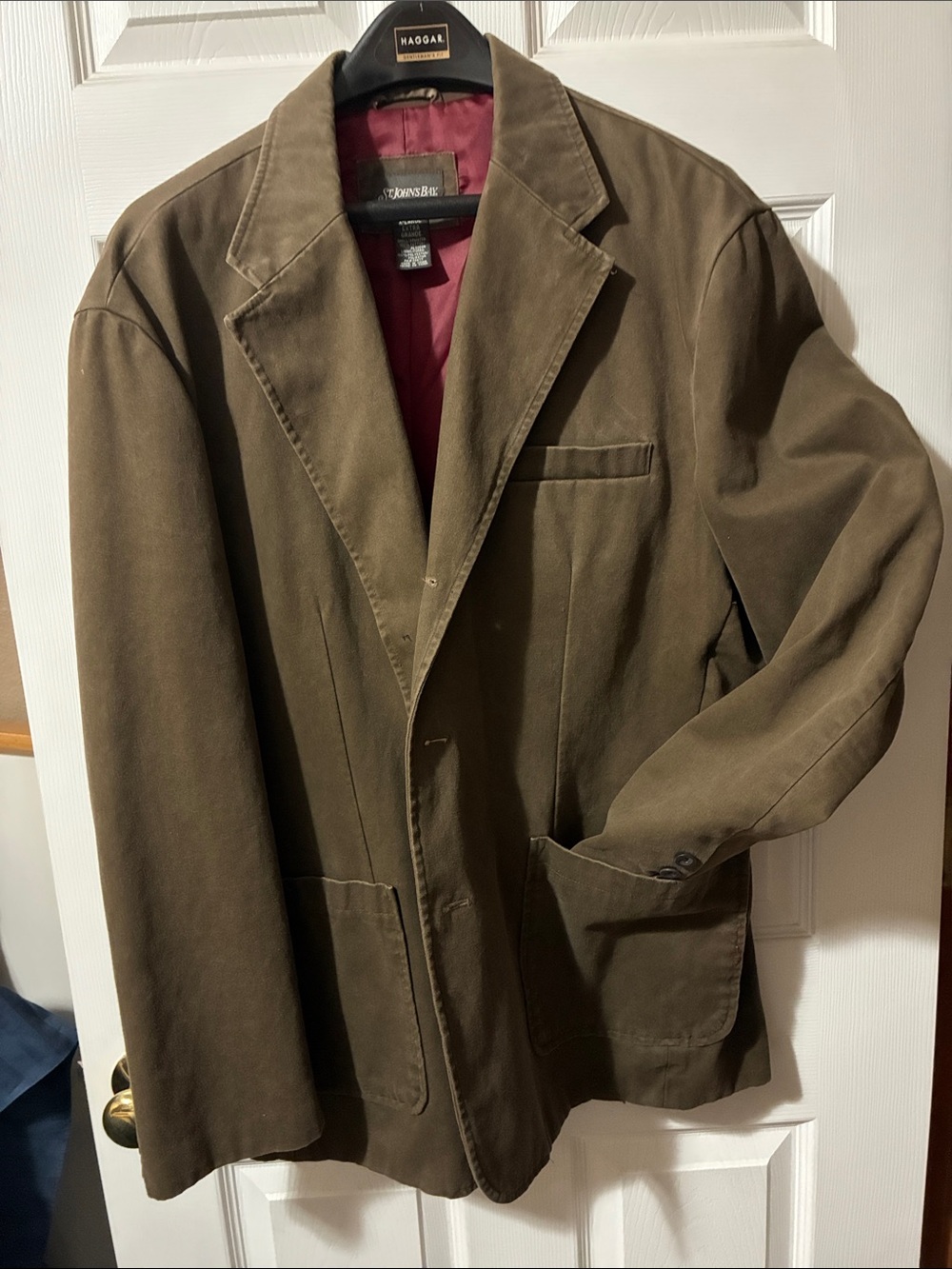 St. John's Bay Men's Olive Brown Lightweight Sport Coat